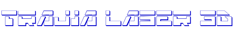 Trajia Laser 3D 字体